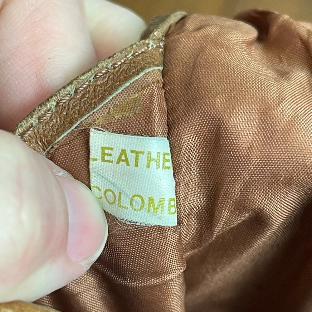 Totto tan leather messenger bag